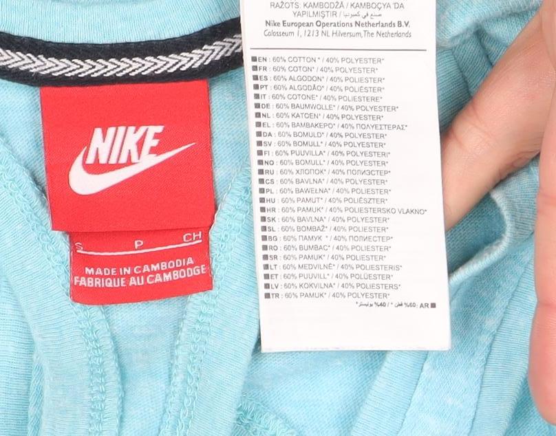 Nike Women Blue Racerback Cropped Tank Top Size S