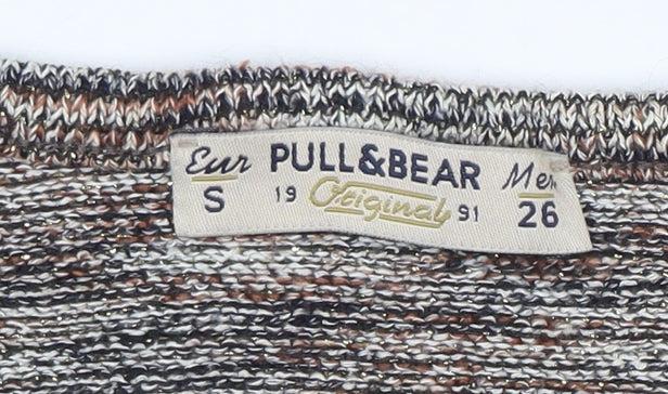 Pull&Bear Women's Multicoloured Knit Pullover Jumper Size 8