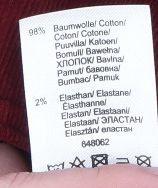 Bonprix Collection Women’s Red Corduroy Straight Trousers Size 24