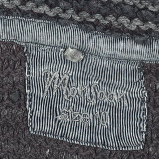 Monsoon Women Grey Wool Blend Striped Long Cardigan Size 10