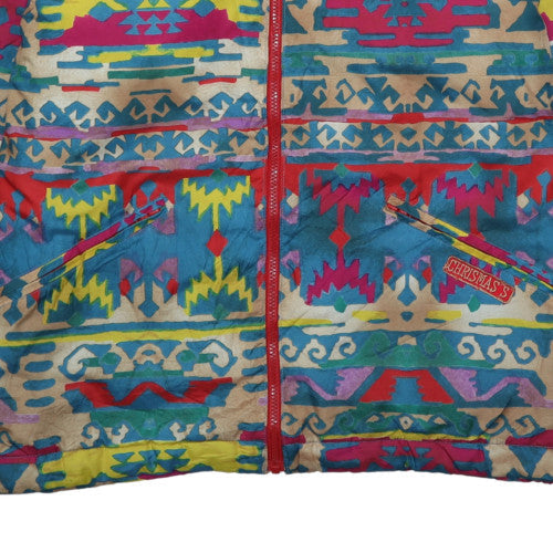 CHRISMAS'S Women's Multicoloured Aztec Hooded Cotton Jacket Size 10