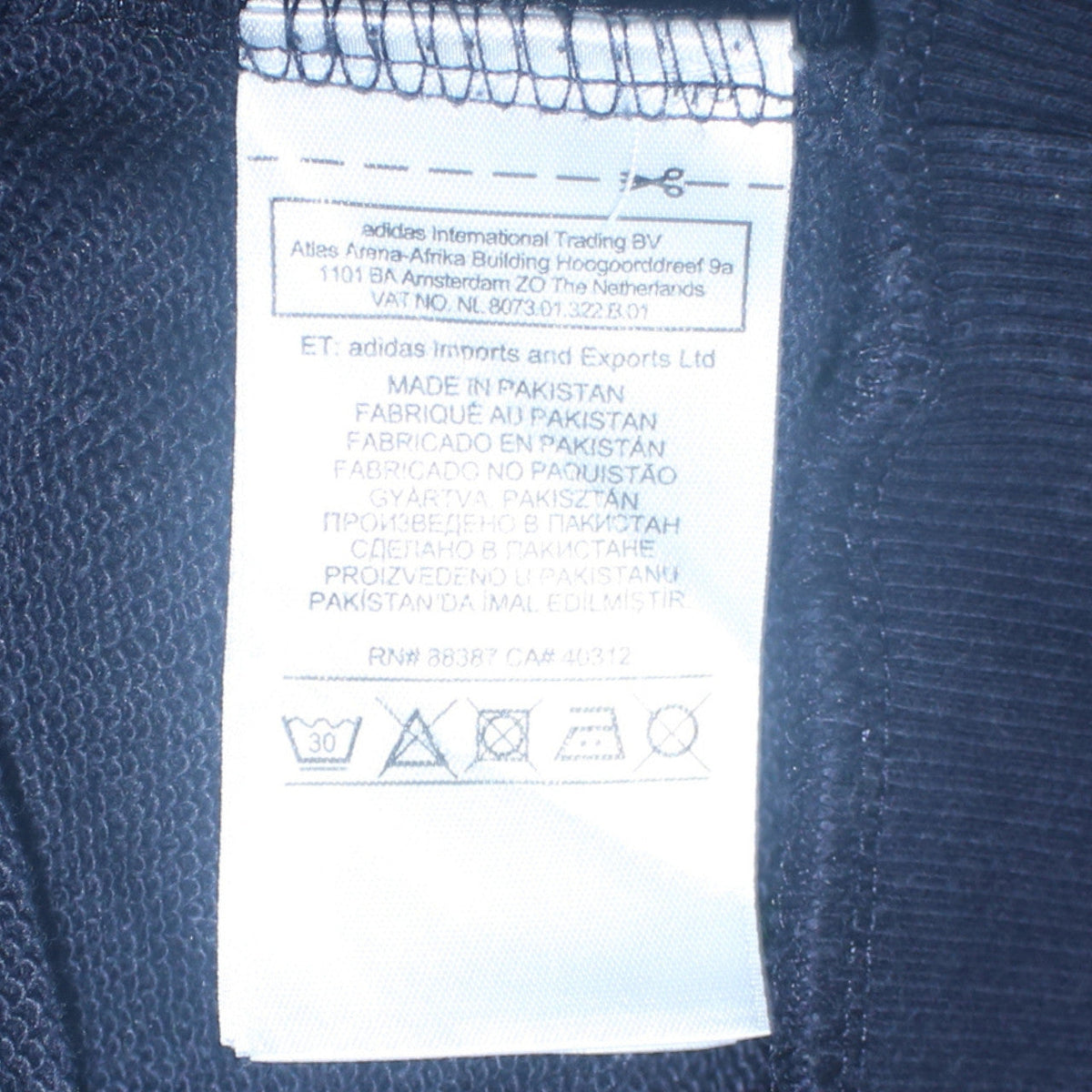 Adidas Men’s Blue Full Zip Hoodie Size M Sportswear