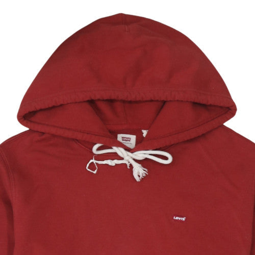 Levi's Men's Red Pullover Hoodie L Regular Fit Cotton Sweatshirt