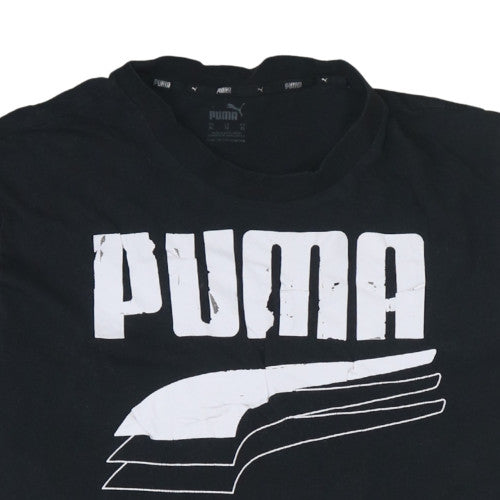 Puma Men's Black XL Crew Neck Graphic Sports T-Shirt