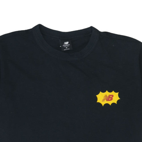 New Balance Men's Black Graphic Logo T-Shirt Size M