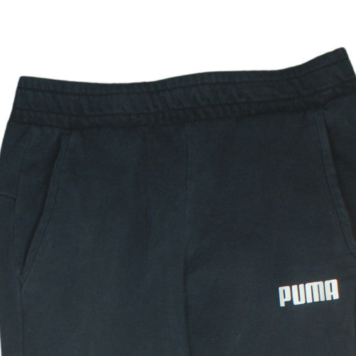 Puma Men Black Fleece Sweatpants Small Regular Fit