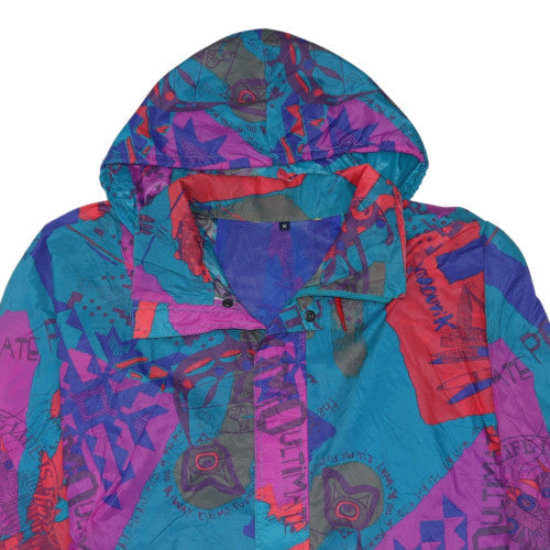 K-Way Womens Multicoloured M 90s Windbreaker Hooded Jacket