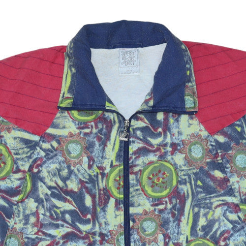 Rucanor Men's Multicoloured 90s Bomber Jacket Size L Retro Sportswear