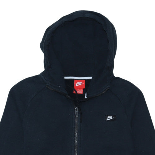 Nike Men's Black Small Full Zip Hoodie Sweatshirt Cotton Blend