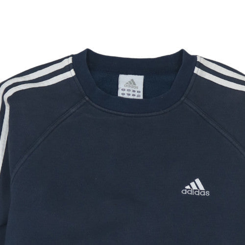 Adidas Men's Blue Crew Neck Pullover Sweatshirt Size M Sports Style