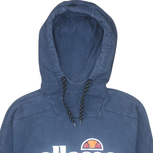 Ellesse Mens Blue Pullover Hoodie Small Logo Fleece Sweatshirt