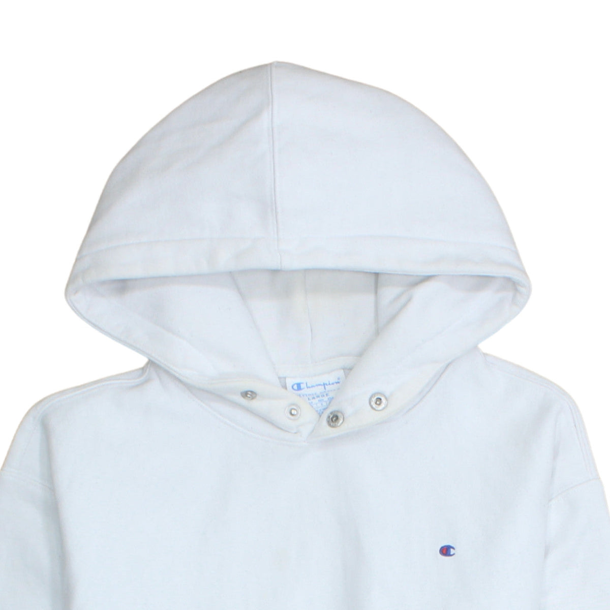 Champion Womens White Large Pullover Hoodie Sweatshirt