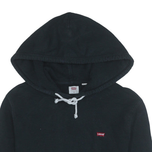 Levi’s Men’s Black Pullover Hoodie Medium Fleece Logo Sweatshirt