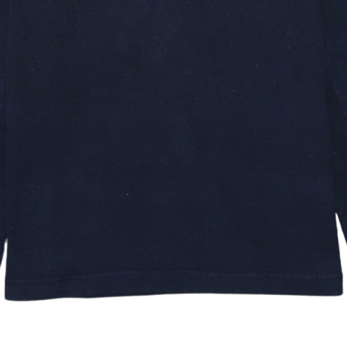 Timberland Men's Blue Cotton 1/4 Zip Collared Jumper Size M