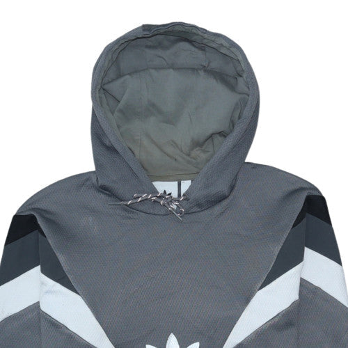 Adidas Mens Grey Pullover Hoodie Size S Sports Graphic