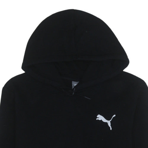 Puma Men's Black Pullover Hoodie Medium Regular Fit Fleece
