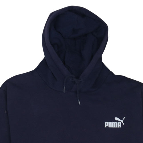 Puma Men's Navy Blue Pullover Hoodie 2XL Regular Fit Sports Style