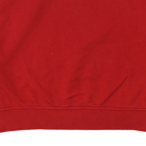 Wrangler Men's Red Logo Crew Neck Cotton Sweatshirt L