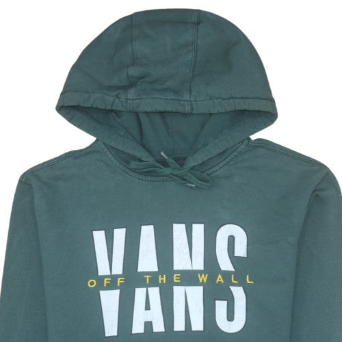 Vans Men's Green Pullover Hoodie Small Logo Off The Wall Skate Fleece
