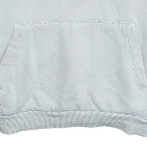 Fila Womens White Pullover Hoodie Size S Cotton Blend Casual