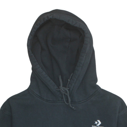 Converse Womens Black Pullover Hoodie Size S Cotton Blend