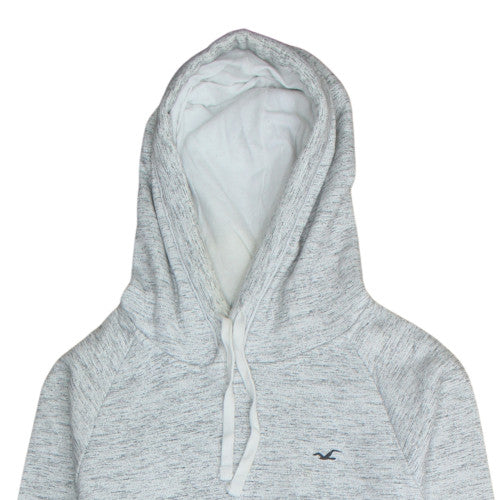 Hollister Women’s Grey Pullover Hoodie Small Soft Fleece Lined Casual