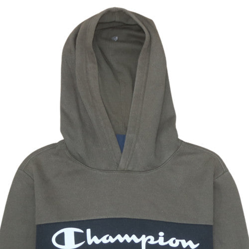 Champion Boys Brown & Black Pullover Hoodie 13-14 Years Graphic Logo