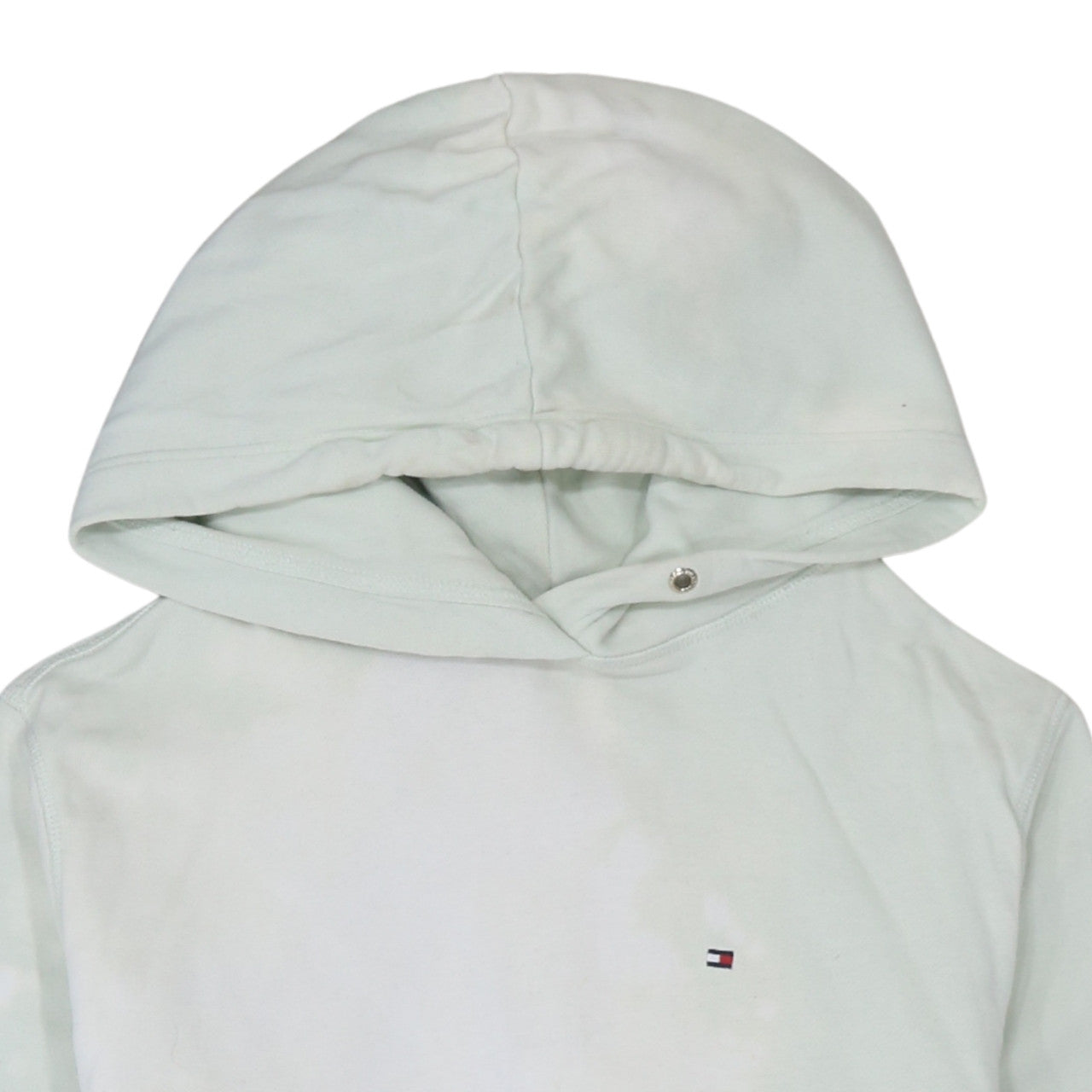 Tommy Hilfiger Men's White Pullover Hoodie Medium Logo Cotton