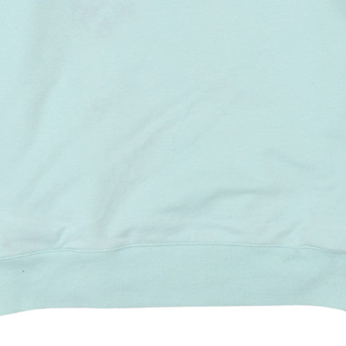Fila Women’s Mint Green Cotton Blend Crew Neck Pullover Sweatshirt L