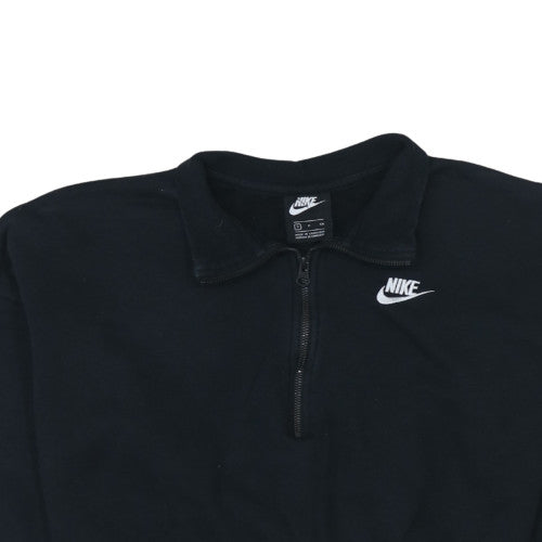 Nike Womens Black Small 1/2 Zip Cropped Sweatshirt