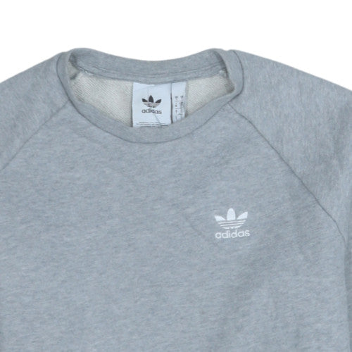 adidas Men's Grey Crew Neck Pullover Sweatshirt Size S
