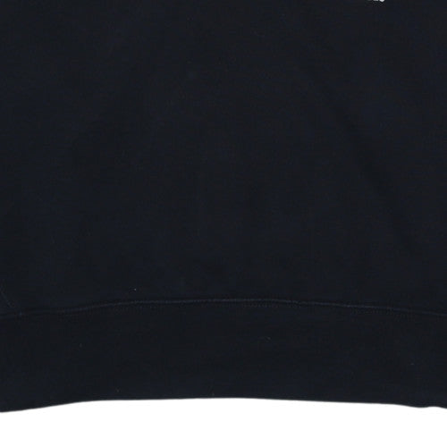 Adidas Womens Black Size 12 Cropped Full Zip Hoodie Sweatshirt