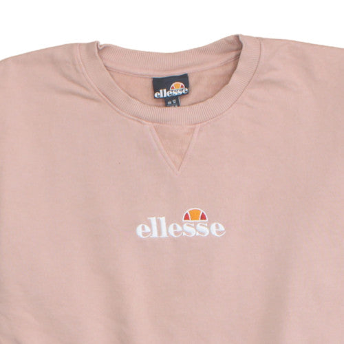 Ellesse Womens Pink Crew Neck Pullover Sweatshirt UK 12 Drawstring Hem