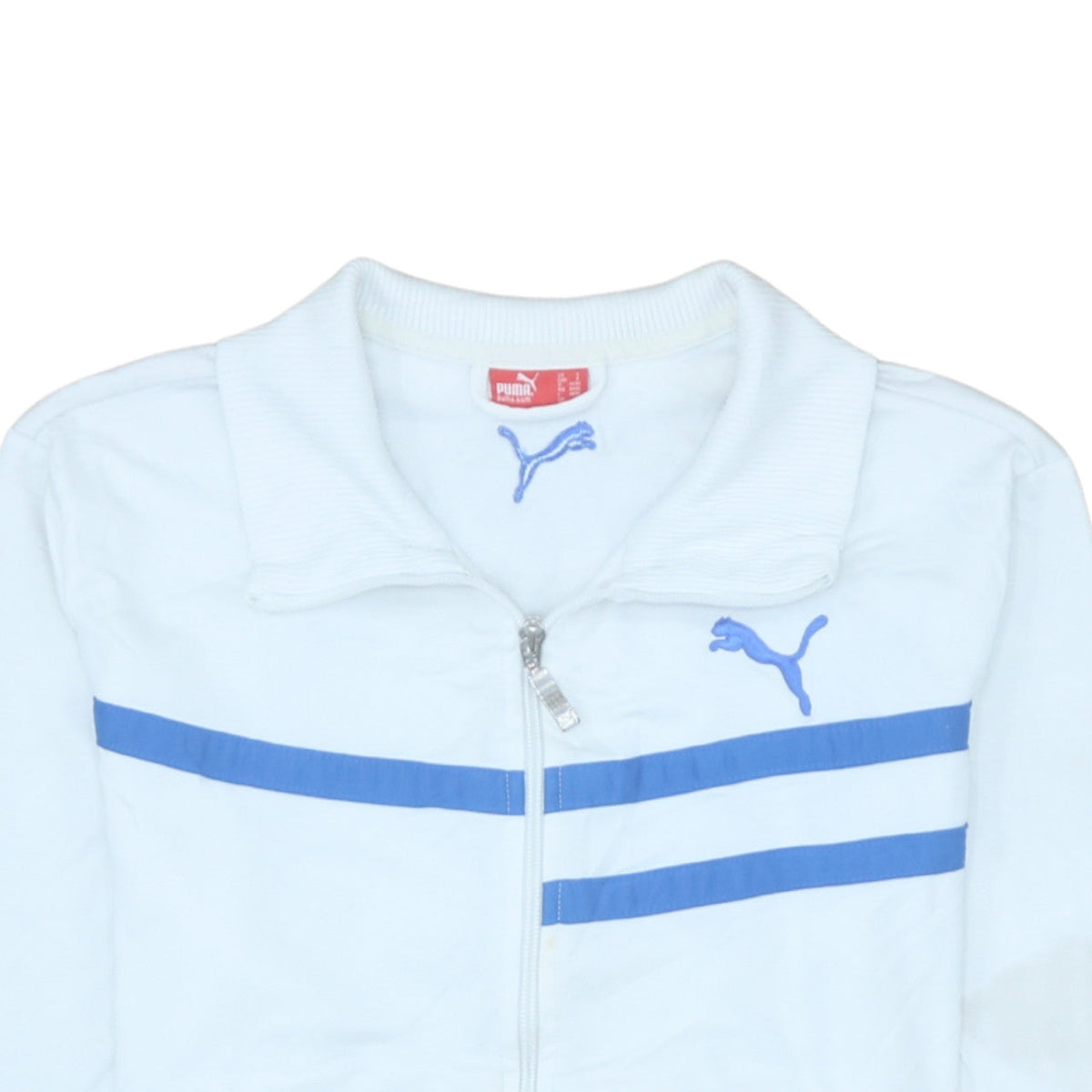Puma Men's White Track Jacket Size S Regular Fit Full Zip Sportswear