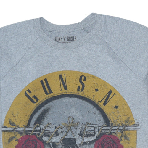 Atmosphere Guns N' Roses Grey Graphic Pullover Sweatshirt UK 14