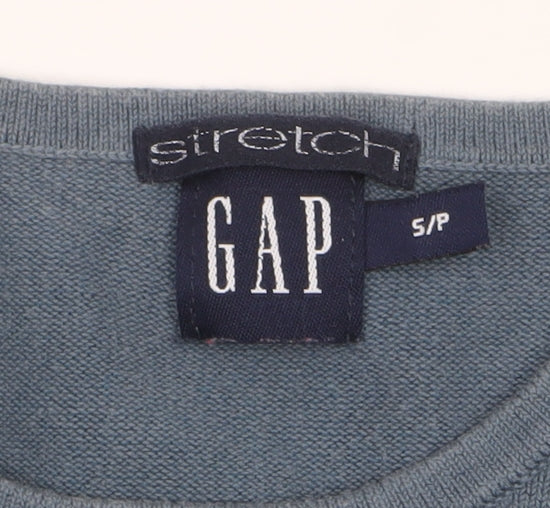 GAP Women Blue Sleeveless Stretch Cotton Knit Tank Top S