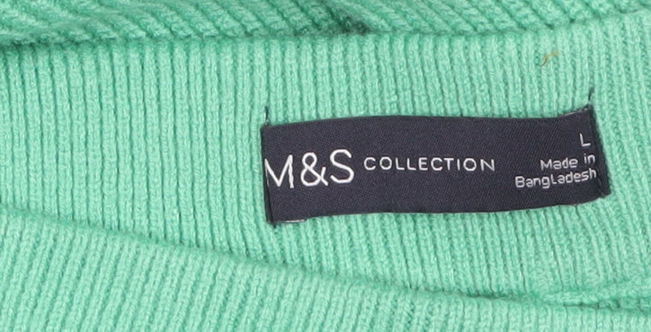 Marks & Spencer Women's Green Knit Midi Pencil Skirt L