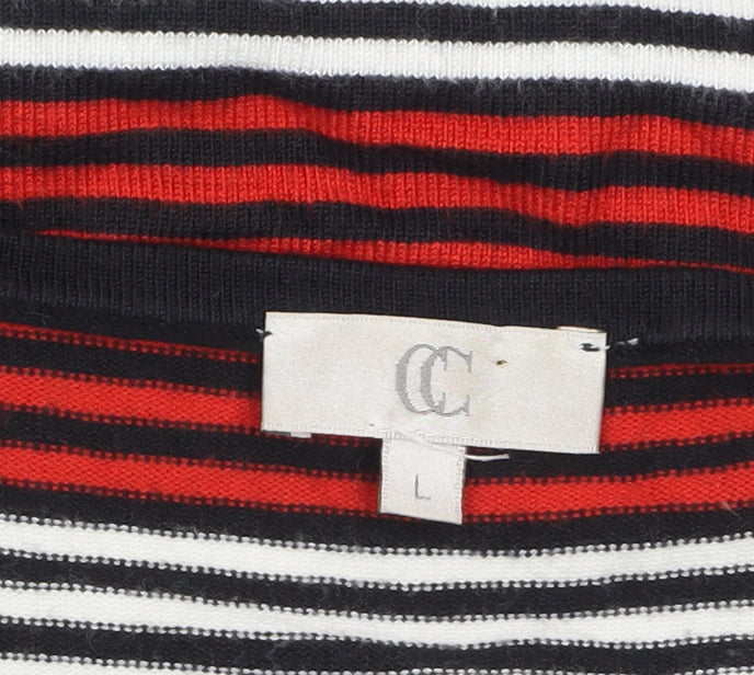 Country Casuals Womens Multicoloured Striped V-Neck Pullover Jumper Size L