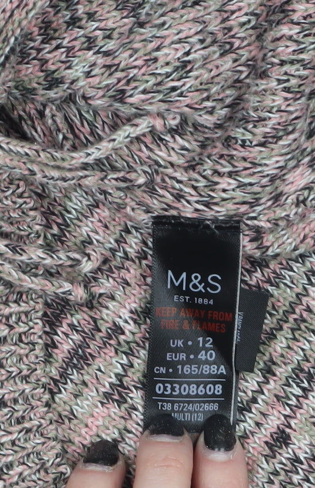Marks & Spencer Women's Multicoloured Knit Cotton Pullover Jumper Size 12