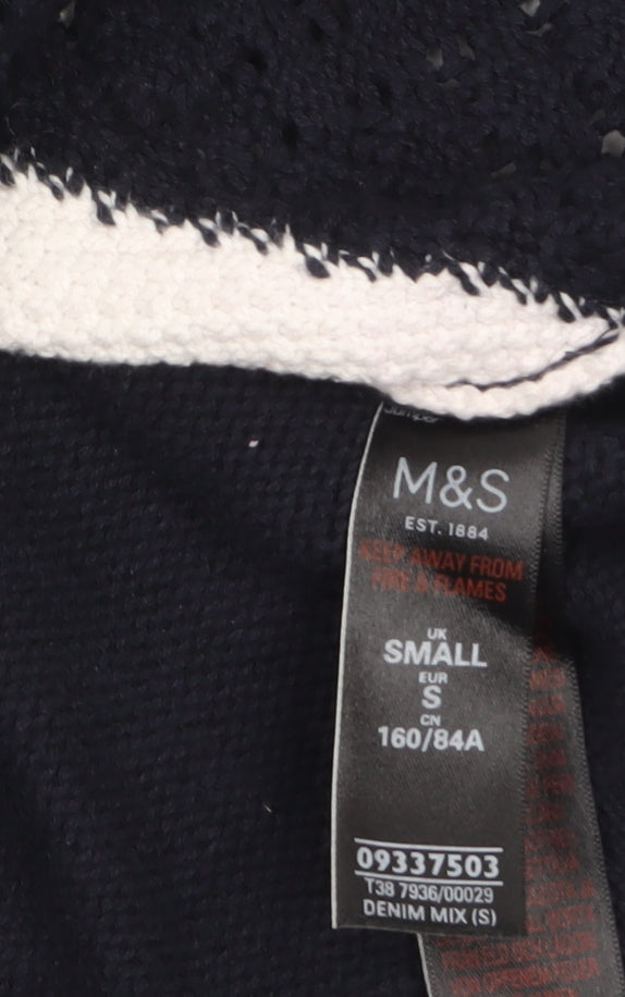 Marks & Spencer Women’s Multicoloured Cotton Geometric Pullover Jumper S