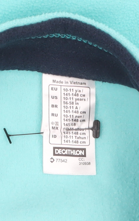 Quechua Girls Blue Fleece 1/2 Zip Pullover Sweatshirt 10-11 Years