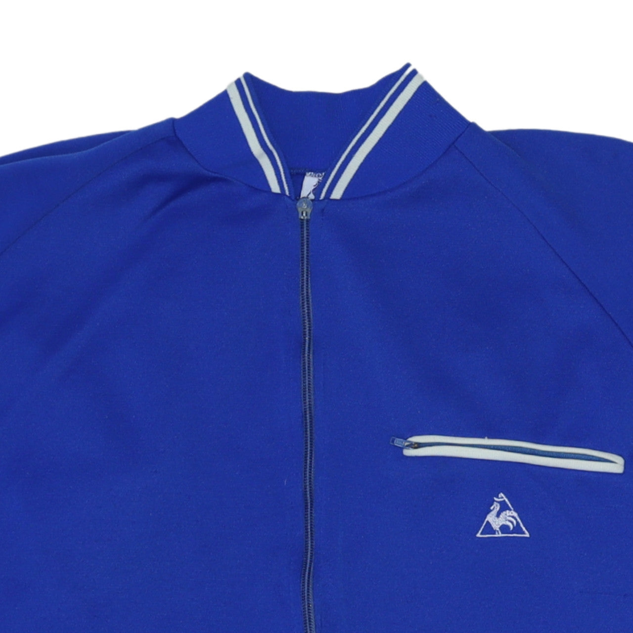 Le Coq Sportif Men's Blue Full Zip Sweatshirt Size S Retro Style