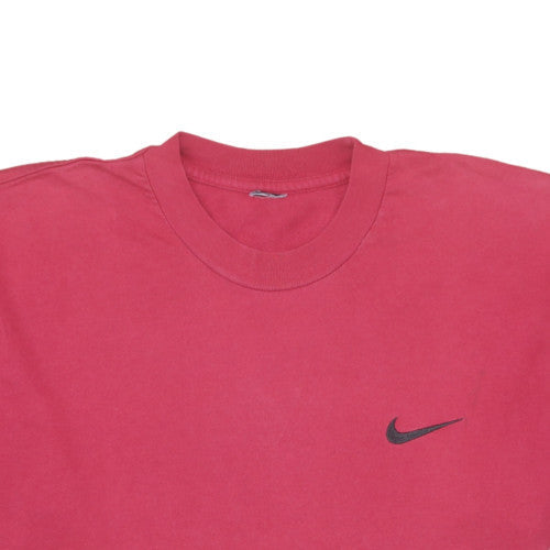 Nike Men's Red Cotton Crew Neck Short Sleeve T-Shirt Size L