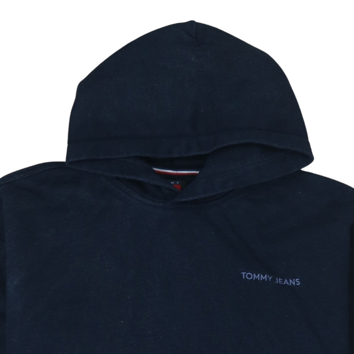 Tommy Jeans Men's Blue Pullover Hoodie Size M Logo Cotton Sweatshirt