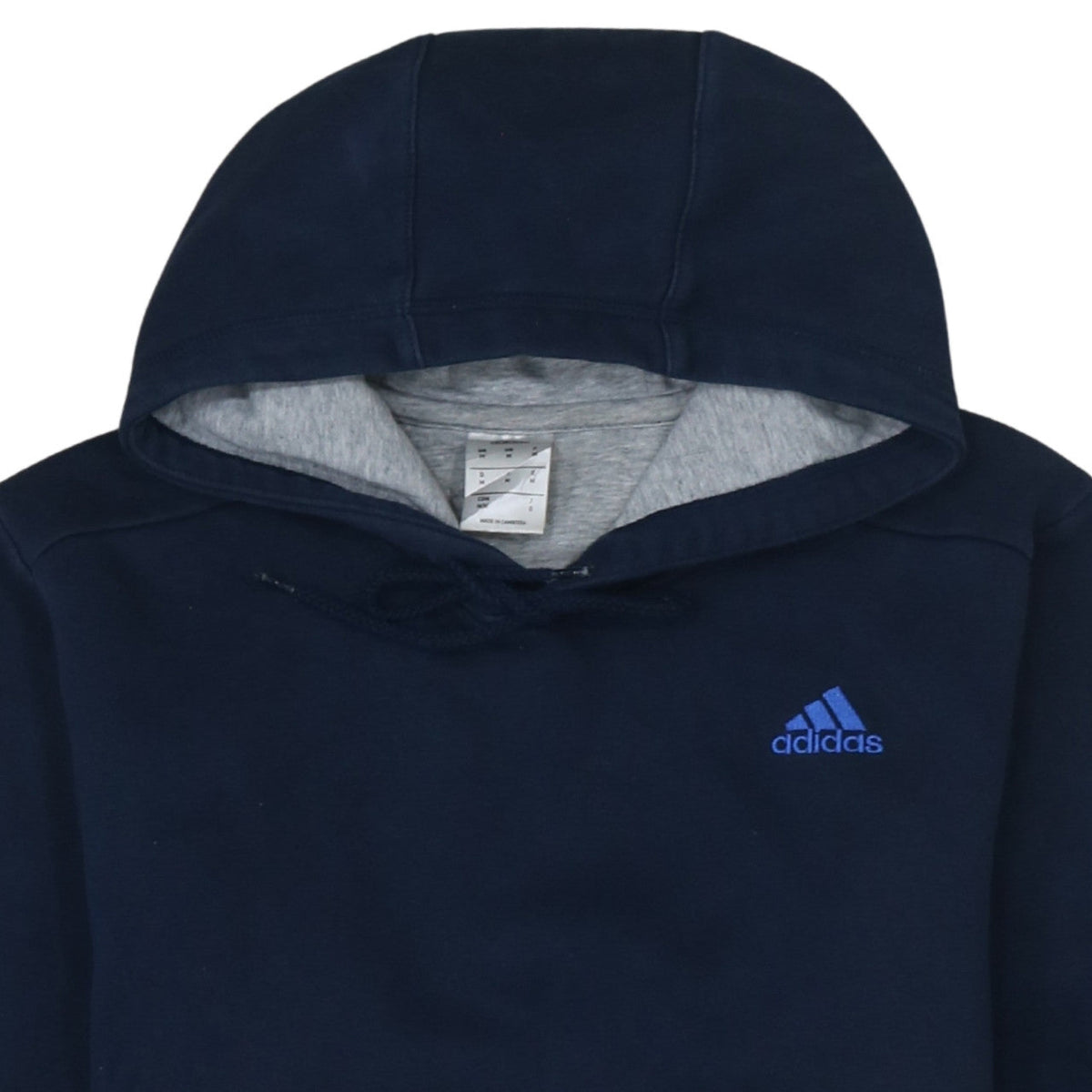Adidas Men Blue Pullover Hoodie M Sports Fleece Sweatshirt