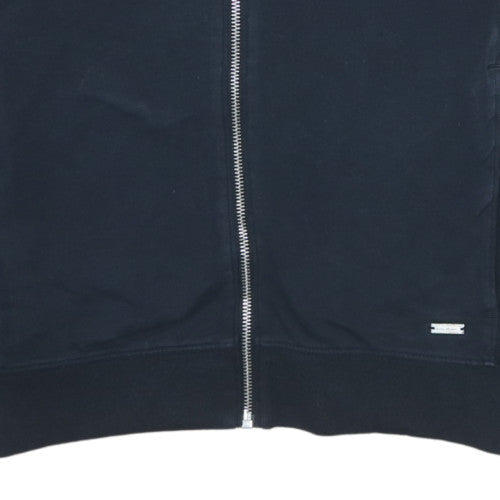 Hugo Boss Men's Black Full Zip Sweatshirt Size M Mock Neck