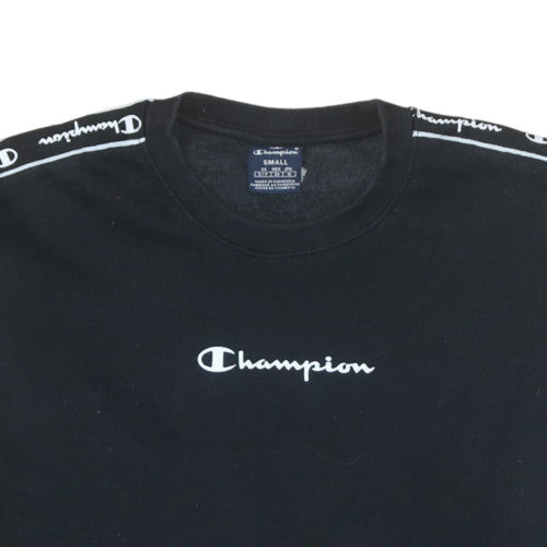Champion Men’s Black Crew Neck Logo Sweatshirt Size S