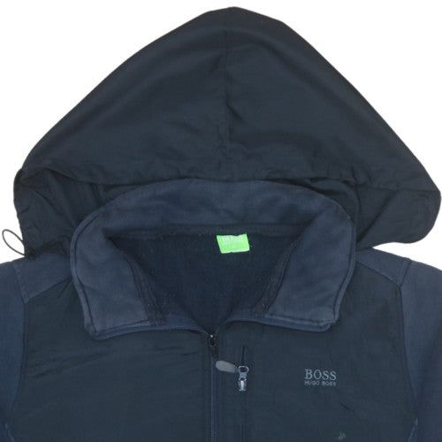 Hugo Boss Men's Blue Full Zip Fleece Hoodie XL Regular Fit
