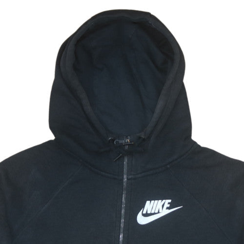 Nike Men's Black XL Full Zip Hoodie with Logo