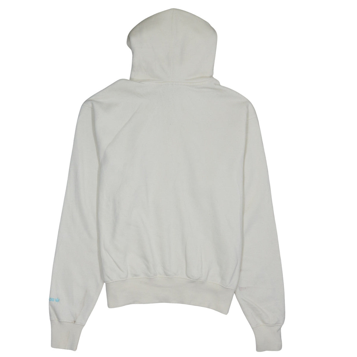 adidas Men Ivory Pullover Hoodie M Graphic Fleece Sweatshirt
